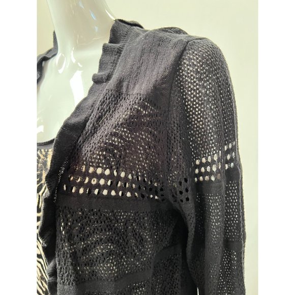 I.N. Studio Pattern Weave Sweater  XL Black   60% Cotton 40% Acrylic - Picture 3 of 16